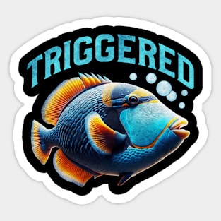 Triggered Humuhumunukunukuapua'a Hawaiian Reef Triggerfish Sticker